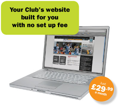 Your club website built for you with no set-up fee