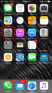 iPhone settings
