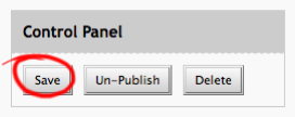 Save button