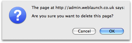 Confirm delete